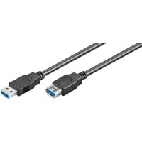 goobay 93999 cavo USB 3 m Nero, Cavo di prolunga Nero, 3 m, Maschio/Femmina, Nero