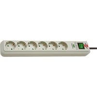 Brennenstuhl 1159750015 protezione da sovraccarico Grigio 6 presa(e) AC 1,5 m, Ciabatta grigio chiaro, 6 presa(e) AC, 16 A, 4500 A, Grigio, 1,5 m