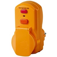 Brennenstuhl 1290660 interruttore automatico A-type, Adattatore presa arancione , A-type, IP54, 230 V
