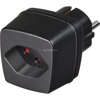 Brennenstuhl 1508480 adattatore e invertitore Interno Nero, Adattatore presa Nero, Interno, Universale, AC1-to-AC2, Nero, 10 A