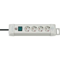 Brennenstuhl 1955540100 protezione da sovraccarico Grigio 4 presa(e) AC 1,8 m, Ciabatta grigio chiaro, 4 presa(e) AC, Tipo F, Grigio, Plastica, 1,8 m