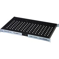 Digitus Ripiano per l'installazione fissa su armadi da 483 mm (19"), Il vano inferiore Nero, Nero, 100 kg, 1U, Cina, 48,3 cm (19"), 483 mm