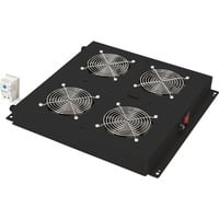 Digitus Unità di ventilazione da tetto per armadi di rete Unique & Varioflex-N e armadi di rete Dynamic Basic e di server, Modulo fan Nero, Nero, 4 ventola(e), Varioflex-N, Unique Network, Dynamic Basic, 470 mm, 410 mm, 15416 cm³