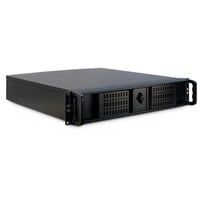 Inter-Tech 2U-2098-SK Supporto Nero, Server case Nero, Supporto, Server, Nero, Mini-ITX, uATX, Acciaio, 2U
