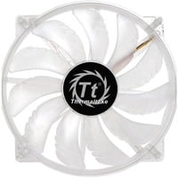 Thermaltake Pure 20 LED Case per computer Ventilatore 20 cm Trasparente, Ventola trasparente, Ventilatore, 20 cm, 800 Giri/min, 28,2 dB, 129,639 pdc/min, Trasparente