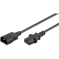 goobay 39203 cavo di alimentazione Nero 5 m IEC C14 IEC C13, Cavo di prolunga Nero, 5 m, IEC C14, IEC C13, H05VV-F3G, 250 V