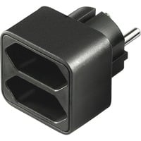goobay NK 002 adattatore per presa di corrente Tipo C (Europlug) Nero, Adattatore presa Nero, Tipo C (Europlug), Tipo C (Europlug), Nero, Maschio/Femmina