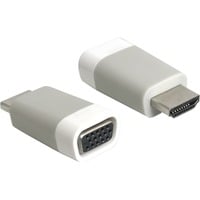 DeLOCK 65472 adattatore per inversione del genere dei cavi HDMI-A VGA Bianco grigio, HDMI-A, VGA, Bianco