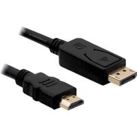 DeLOCK 82435 cavo e adattatore video 3 m HDMI Displayport Nero Nero, 3 m, HDMI, Displayport, Maschio, Maschio, Dritto
