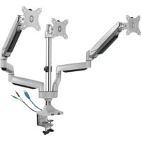 ICY BOX IB-MS505-TI 81,3 cm (32") Scrivania Nero, Argento, Base per monitor argento/Nero, Morsa, 21 kg, 81,3 cm (32"), 75 x 75 mm, 100 x 100 mm, Nero, Argento