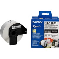 Brother DK-11208 nastro per etichettatrice Nero su bianco, Nastro di scrittura Nero su bianco, 400 pz, DK, Bianco, Termica diretta, Cina