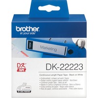 Brother DK-22223 etichetta per stampante Bianco, Nastro di scrittura Bianco, DK, 76 x 115 x 112 mm, 203 g, 50 mm x 30.48m, 10 mm