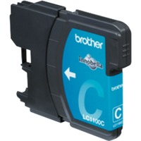Brother LC1100C cartuccia d'inchiostro 1 pz Originale Ciano Ciano, 1 pz, 325 pagine, Confezione singola, Vendita al dettaglio