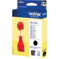 Brother LC121BK cartuccia d'inchiostro 1 pz Originale Nero Nero, Nero, Inchiostro a base di pigmento, 1 pz, 300 pagine, Confezione singola