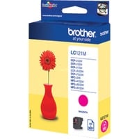Brother LC121M cartuccia d'inchiostro 1 pz Originale Magenta Magenta, Inchiostro a base di pigmento, 1 pz, 300 pagine, Confezione singola