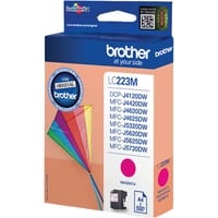 Brother LC223M cartuccia d'inchiostro 1 pz Originale Magenta Magenta, Inchiostro a base di pigmento, 1 pz, 550 pagine, Confezione singola