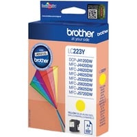 Brother LC223Y cartuccia d'inchiostro 1 pz Originale Giallo Giallo, Inchiostro a base di pigmento, 1 pz, 550 pagine, Confezione singola