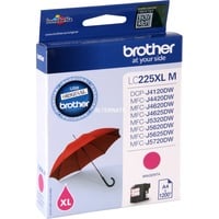Brother LC225XLM cartuccia d'inchiostro 1 pz Originale Magenta Magenta, Inchiostro a base di pigmento, 1 pz, 1200 pagine, Confezione singola