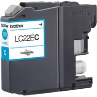 Brother LC22EC cartuccia d'inchiostro 1 pz Originale Ciano Ciano, 1 pz, 1200 pagine, Confezione singola