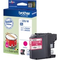 Brother LC22UM cartuccia d'inchiostro 1 pz Originale Resa elevata (XL) Magenta Resa elevata (XL), Magenta, Inchiostro a base di pigmento, 1 pz, 1200 pagine, Confezione singola