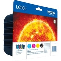 Brother LC-980VALBPDR cartuccia d'inchiostro 4 pz Originale Nero, Ciano, Magenta, Giallo Nero, Ciano, Magenta, Giallo, 4 pz, Confezione multipla