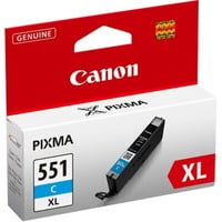 Canon Cartuccia d'inchiostro ciano a resa elevata CLI-551C XL Resa elevata (XL), Ciano per foto, Inchiostro colorato, 1 pz, 665 pagine, Confezione singola, Vendita al dettaglio