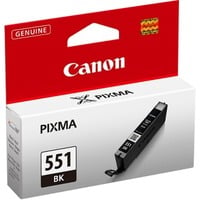 Canon Cartuccia d'inchiostro nero CLI-551BK Resa standard, Nero per foto, Inchiostro colorato, 1 pz, 495 pagine, Vendita al dettaglio