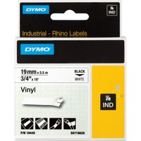 Dymo Rhino etichette industriali in vinile autoadesive | rotolo da 19 mm x 5,5 m | stampa nera su bianco, Nastro di scrittura 5 m | stampa nera su bianco, D1, Bianco, Vinile, Belgio, 5,5 m, 1 pz