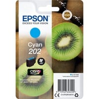 Epson Kiwi Singlepack Cyan 202 Claria Premium Ink, Inchiostro Resa standard, Ciano, 4,1 ml, 1 pz, 300 pagine