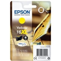 Epson Pen and crossword Singlepack Yellow 16XL DURABrite Ultra, Inchiostro Resa elevata (XL), Giallo, Inchiostro a base di pigmento, 6,5 ml, 1 pz, 450 pagine