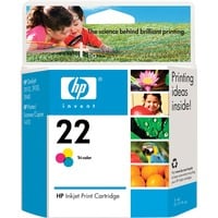 HP Cartuccia originale inchiostro tricromia 22 Ciano, Magenta, Giallo, Inchiostro colorato, 5 ml, 1 pz, 165 pagine, Vendita al dettaglio